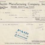 Invoice Jacrim August 6th 1928