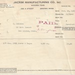Invoice Jacrim November 30th 1931