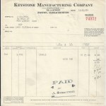 Invoice Keystone December 21st 1937