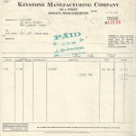 Invoice Keystone July 11th 1938