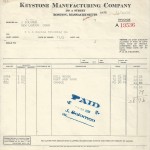 Keystone Invoice November 14th 1938