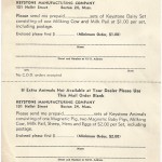 Order Sheet for Farm Animals (date unknown)