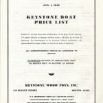 Keystone Wood Toys Boat Price Guide January 1st 1956