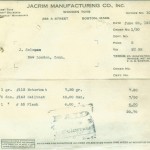 Invoice Jacrim June 26th 1931
