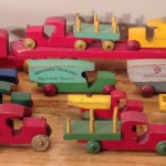 Collection of Strombecker Wooden Trucks